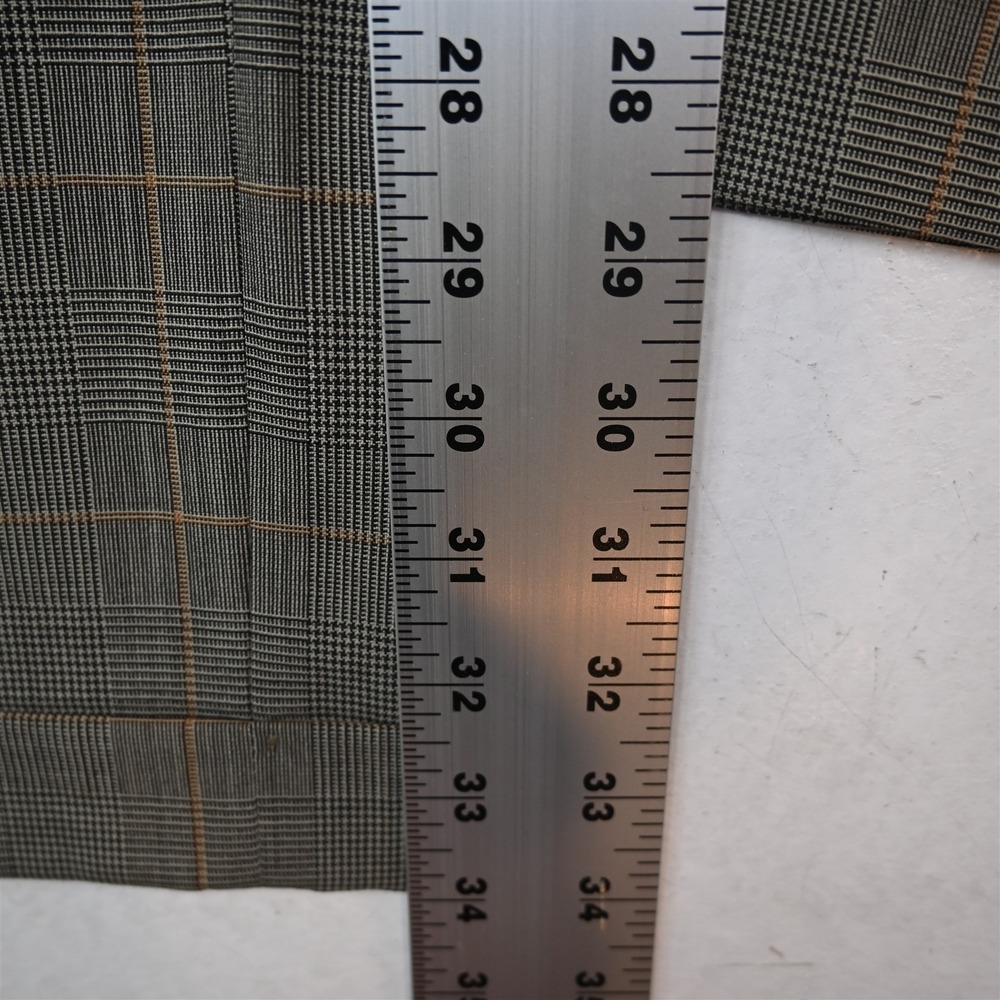 Lands End 36x34 Brown Glenn Check 100% Wool Tailored Cuffed Dress Mens Pants - Picture 4 of 9
